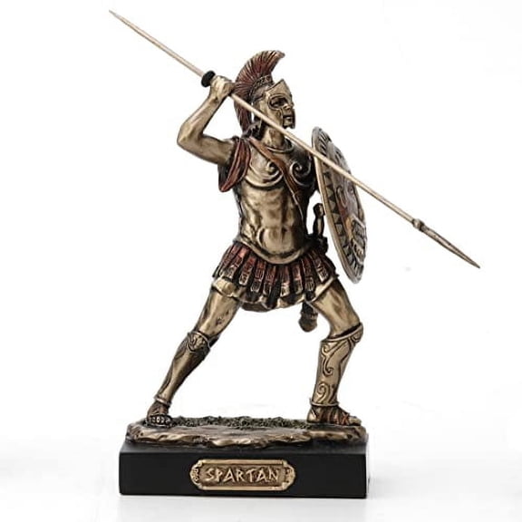 Veronese Design Spartan Warrior Miniature Figurine Hand Painted Resin Statue 4 7/8 In