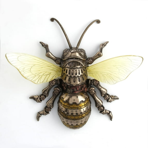 Veronese Design 5 1/8" Steampunk Bumblebee Wall Art Resin Sculpture Antique Bronze Finish