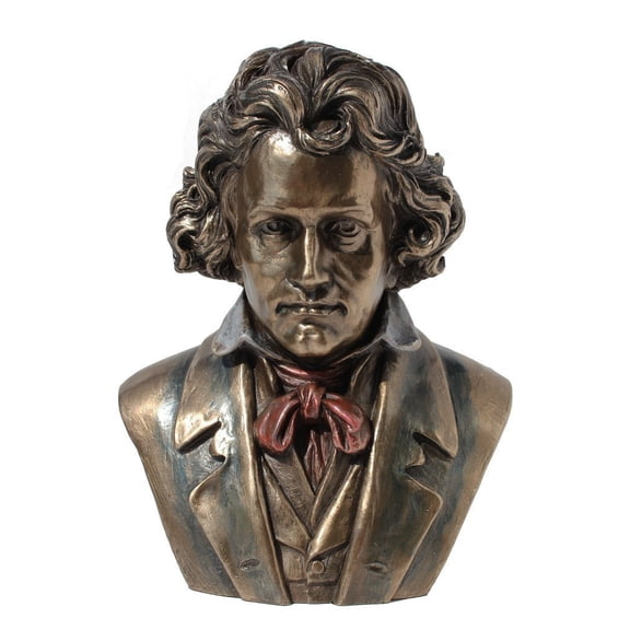 Veronese Design 6 1/2 Inch Ludwig Van Beethoven Bust Cold Cast Resin Bronze Finish Statue Realistic Figurine