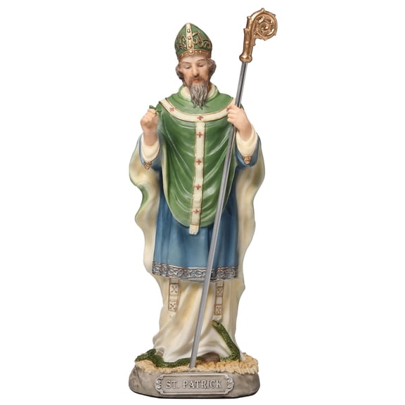 Veronese Design 6 1/4 Inch Saint Patrick of Ireland Polyresin Hand Painted Religious Collectible Figurine