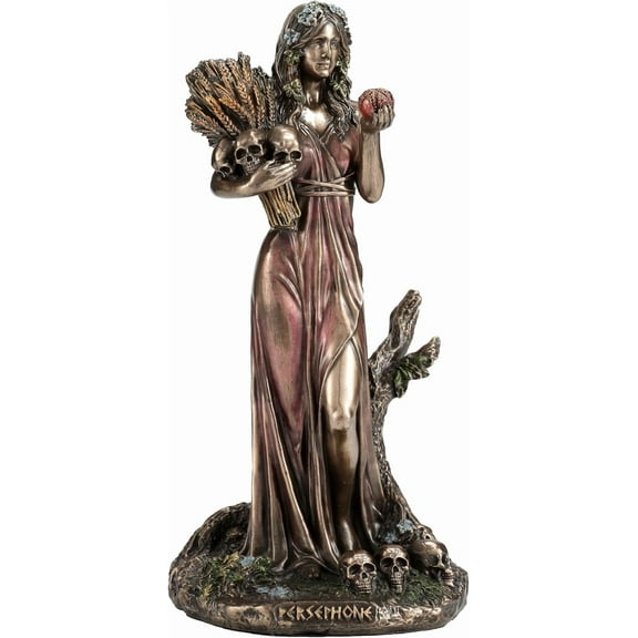 Veronese Design 6 1/8 Inch Persephone Greek Goddess of Agriculture Resin Sculpture Cold Cast Resin Statue Bronze Finish