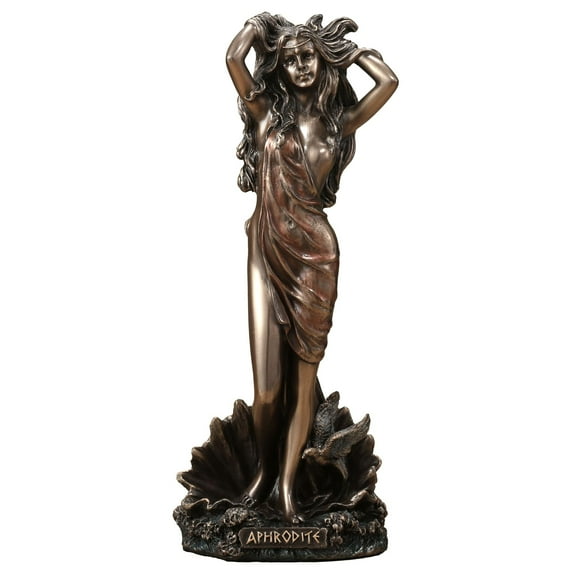 Veronese Design 6 1/8 Inch The Birth of Aphrodite Greek Goddess of Love and Beauty Cold Cast Resin Sculpture Antique Bronze Finish Statue
