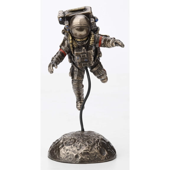 Veronese Design 6 1/8 Inch Zero G Astronaut Moon Landing Space Walk Cold Cast Resin Bronze Finish Statue Home Decor