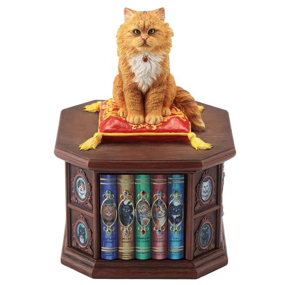 Veronese Design 6 3/4 Inch Mad About Cats Trinket Box by Lisa Parker Hand Painted Resin Sculpture Animal Home Decor