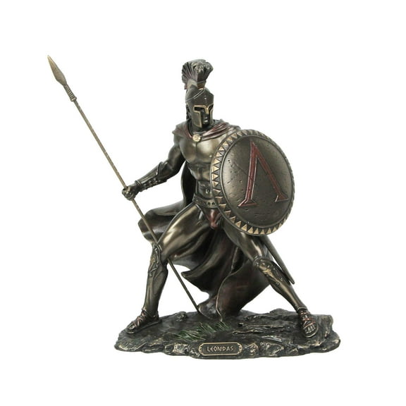Veronese Design 7 1/4 Inch Spartan King Leonidas Cold Cast Resin Bronze Finish Statue Home Decor