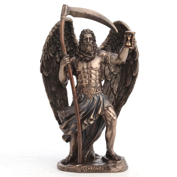 Veronese Design 7 1/4 Inch Tall Chrono The Greek God of Time Cold Cast Resin Bronze Finish Sculpture