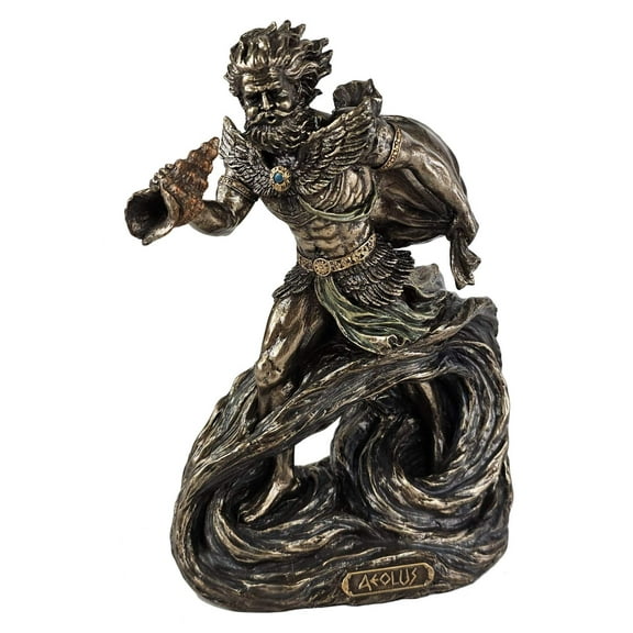 Veronese Design 7 5/8 Inch Aeolus The Greek God of Winds Cold Cast Resin Bronze Finish Statue