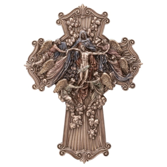 Veronese Design 8 3/8 Inch The Ascension of Jesus Cross Wall Plaque Cold Cast Resin Bronze Finish Religious Sculpture