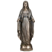 Veronese Design 8 7/8 Inch Our Lady of Grace Virgin Mary Cold Cast Resin Statue Bronze Finish Sculpture Religious Home Decor