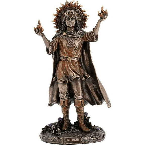 Veronese Design 9 1/4" Tall Belenus The Celtic Sun God of Healing Cold Cast Resin Antique Sculpture Antique Bronze Finish Statue Altar Decoration Mystic Gifts