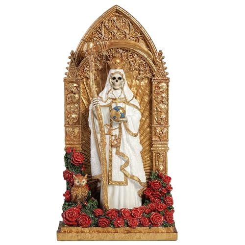 Veronese Design 9 3/8 Inch Regal Santa Muerte Dia De Los Muertos Golden ...