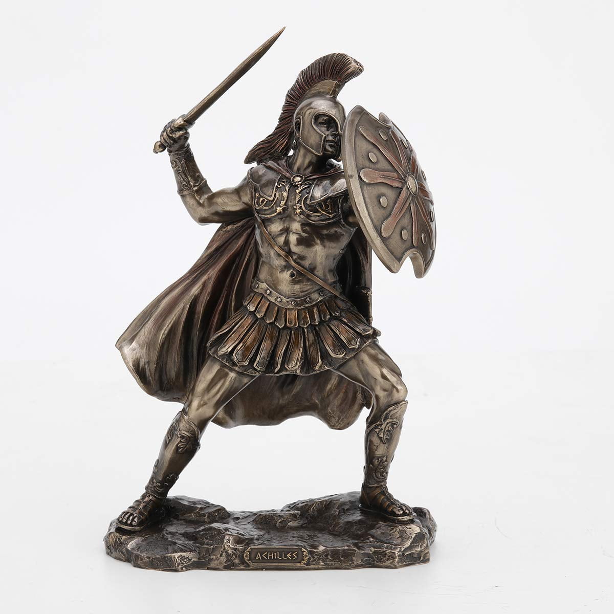 Trojan War Hero Achilles 9.5" Sculpture in Antique Bronze Finish