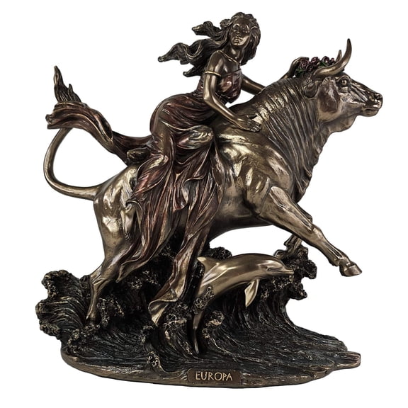 Veronese Design 9 Inch The Abduction of Europa Cold Cast Resin Bronze Finish Home Decoration Sculpture