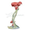 thumbnail image 1 of Veronese Design AP20262AA Porcelain Candle Holder with Orange Cockscomb on Stem, 1 of 1