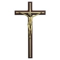 thumbnail image 1 of Veronese Design AT09044AA Crucifix Wall Plaque Cross &amp; Jesus on Wood - Bronze, 1 of 1