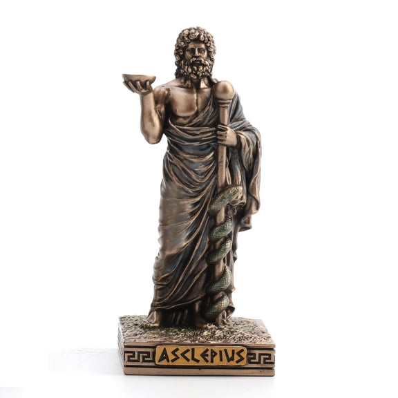Veronese Design Asclepius Greek God of Medicine Resin Hand Painted Miniature Figurine