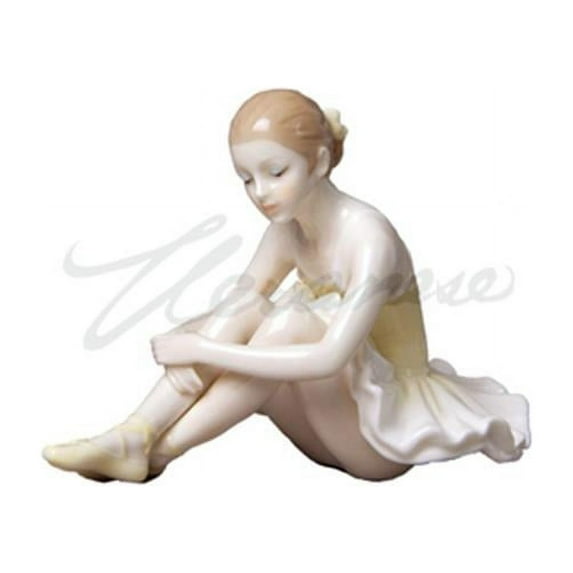 Veronese Design BP00346AC Porcelain Figurine Pensive Contemplation - Yellow