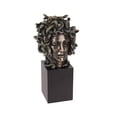 thumbnail image 1 of Veronese Design Cast Bronze Resin Medusa Head Figure on Plinth Bust Sculpture Painted Accent Art, 1 of 3