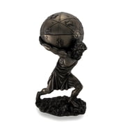 Veronese Design Bronzed Atlas Holding Up Celestial Sphere Statue/Storage Box
