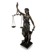 Veronese Design Bronzed Goddess of Justice `Themis` Sculptured Statue