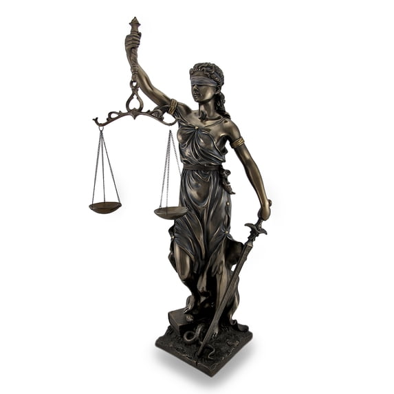 Veronese Design Bronzed Goddess of Justice `Themis` Sculptured Statue