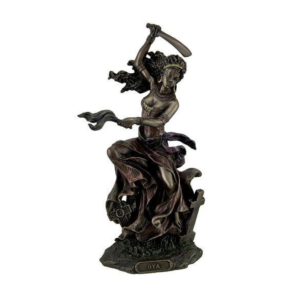 Veronese Design Bronzed OYA Goddess of Wind and Transformation Statue