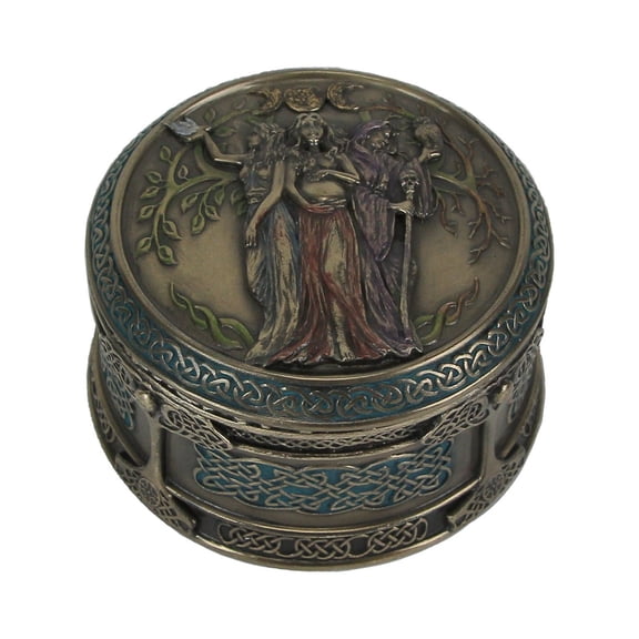 Veronese Design Celtic Triple Goddess Maiden Mother Crone Trinket Box