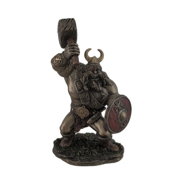 Veronese Design Comical Viking Warrior with Hammer Statue Figurine