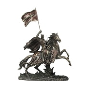 Veronese Design Crusader Knight on Horseback Statue 15.25 inch x 11.5 inch x 4.5 inch