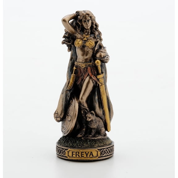 Veronese Design Freya Norse Goddess of Love Polyresin Miniature Figurine Hand Painted 3 3/8 In