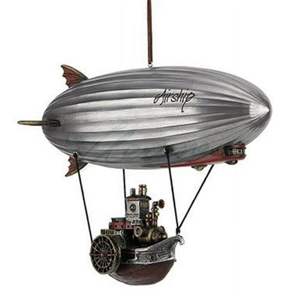 Veronese Design Full Steam Ahead Steamship Gondola Hanging Steampunk Airship Statue