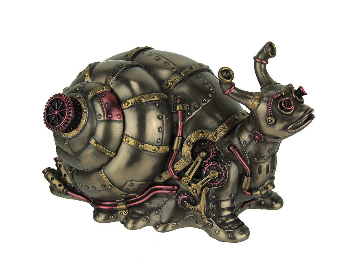 Veronese Design Highly Detailed Steampunk Land Snail Trinket Box ...