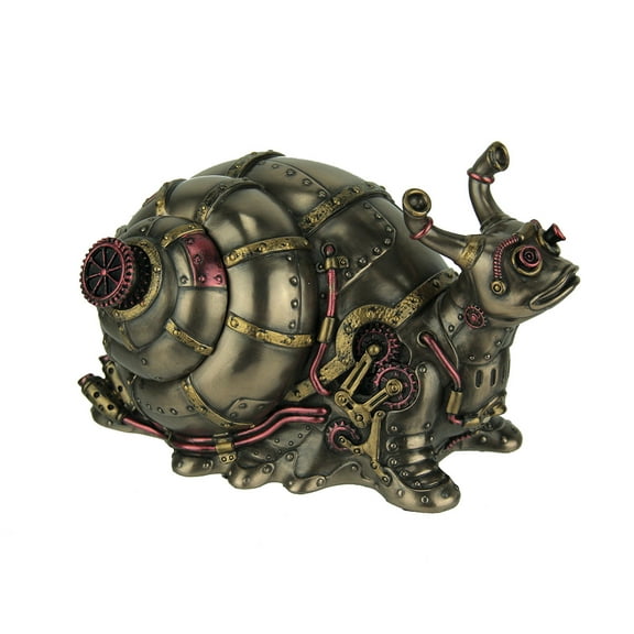 Veronese Design Highly Detailed Steampunk Land Snail Trinket Box