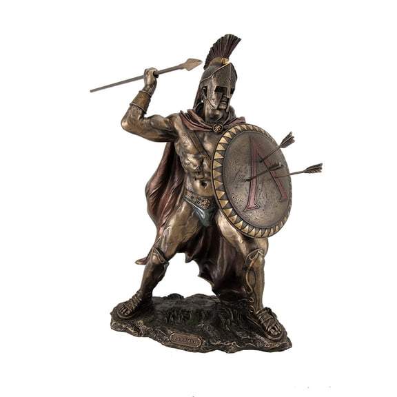 Veronese Design King Leonidas Greek Warrior of Sparta Bronze Finish Statue