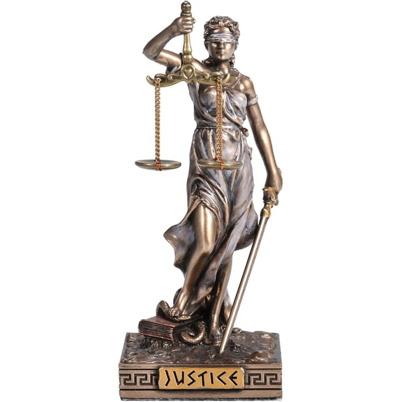 Veronese Design Lady Justice Greek Goddess Resin Hand Painted Miniature Figurine 4 In