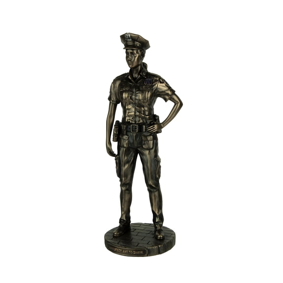Veronese Design Police Woman to Protect and Serve Police Officer Tribute Statue