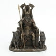 thumbnail image 1 of Veronese Design Resin Statues Norse God Odin On Throne with Wolves Bronze Finished Statue 7 X 10.25 X 4.75 Inches Bronze, 1 of 3