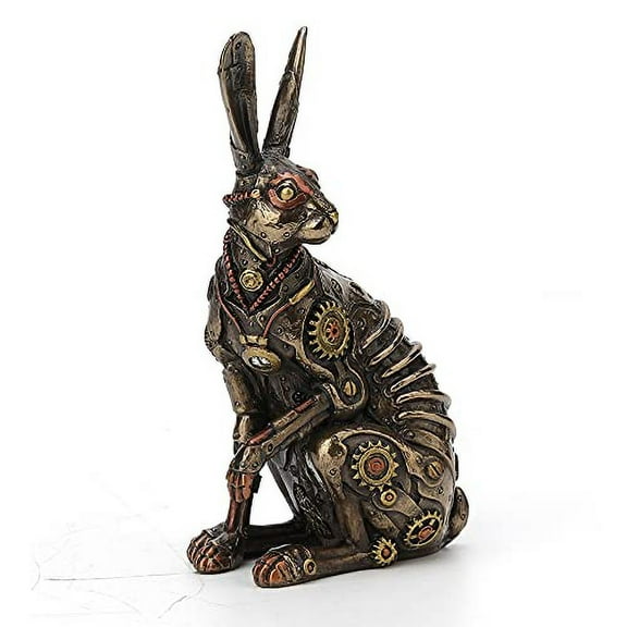 Veronese Design Steampunk Style Jack Rabbit Bronze Finished Statue