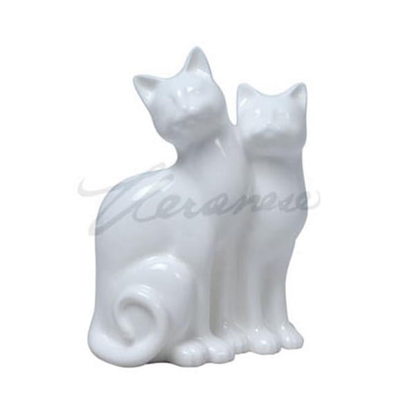 Veronese Design WP00045AA Sitting Cats Best Buddies White
