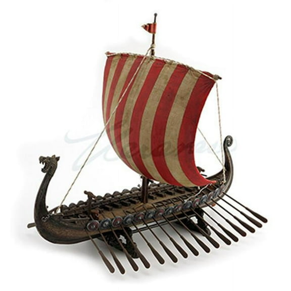 Veronese Design WU70333AA Viking Ship Model Dragons Head Figurine Statue