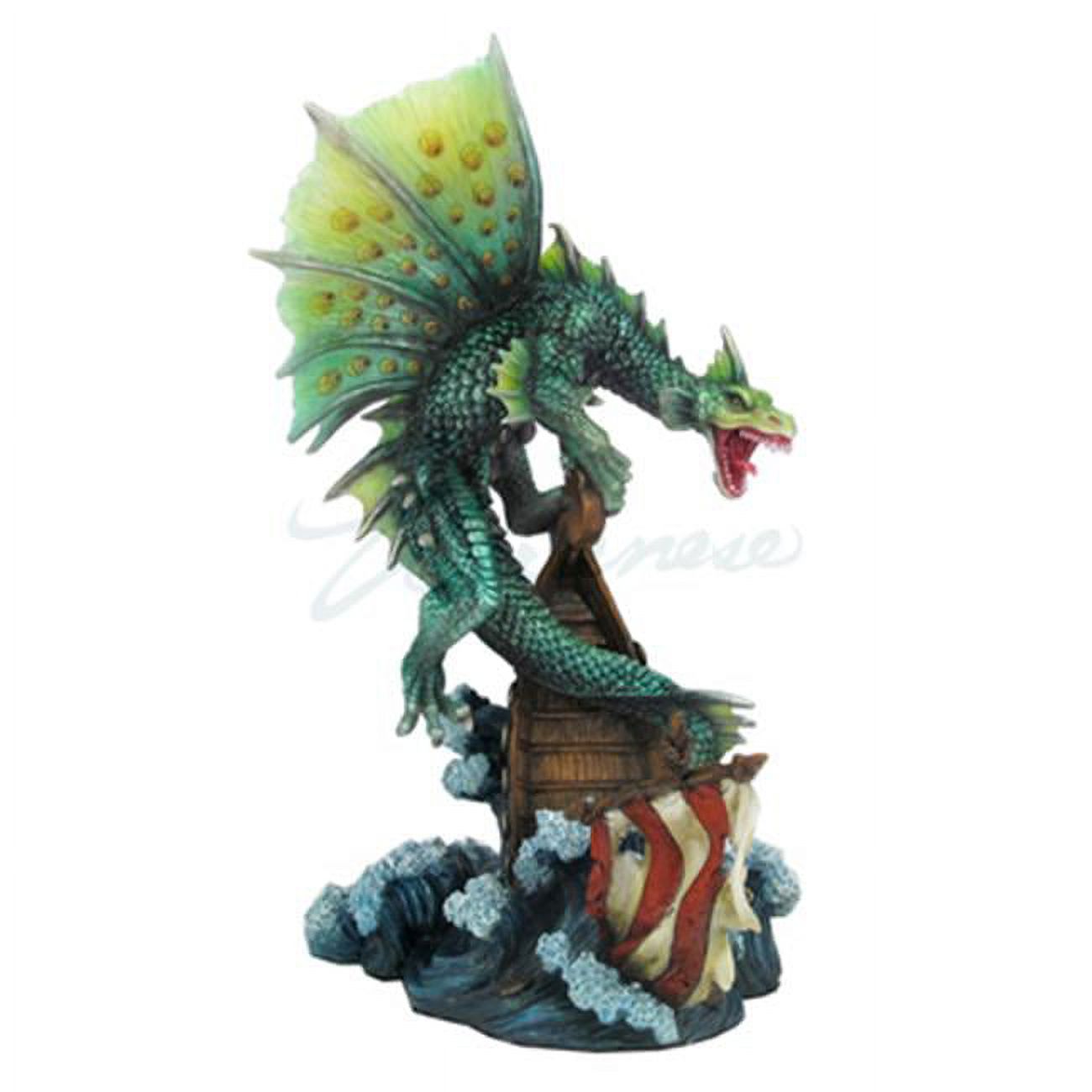Veronese Design WU72757AB Sea Dragon Sunken A Viking Ship Statue