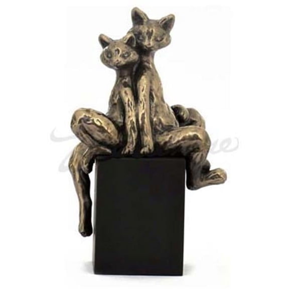 Veronese Design WU75492A4 Cats - I have Got Your Back Cold Cast Bronze Figurine