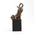 thumbnail image 1 of 5.5 Inch Cat - Ready For The Leap Cold Cast Bronze Sculpture Figurine, 1 of 1