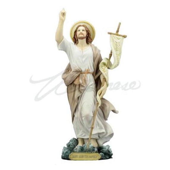 Veronese Design WU76002AA St. John The Baptist Decorative Statue Figurine Light Color