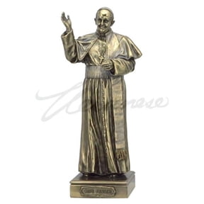 Veronese Design WU76276A1 Pope Francis Statue with Cold Cast Bronze