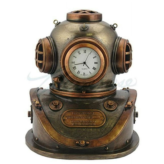 Veronese Design WU76453A4 Mark V Diving Helmet Clock