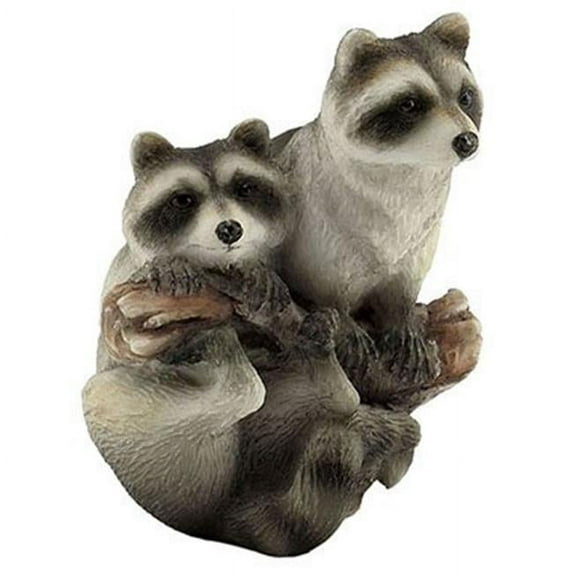Veronese Design WU76504AA Baby Raccoon Pair on a Tree Branch