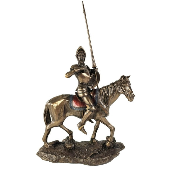 Veronese Design WU76512A4 Don Quixote Wearing Full Armor On Horse - Bronze