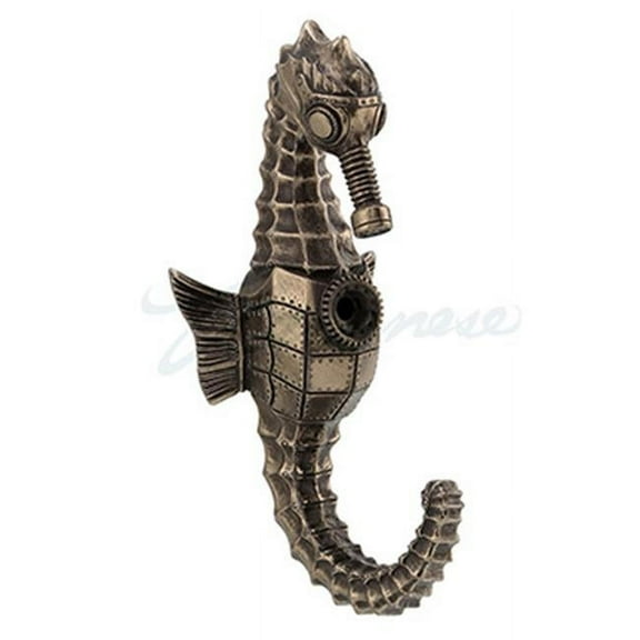 Veronese Design WU76812A1 Steampunk Seahorse Single Wall Hook - Bronze