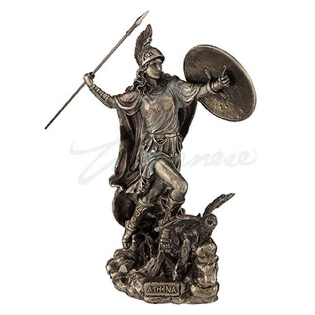 Veronese Design WU76978A4 Athena Greek Goddess Throwing Javelin Statue Sculpture Minerva